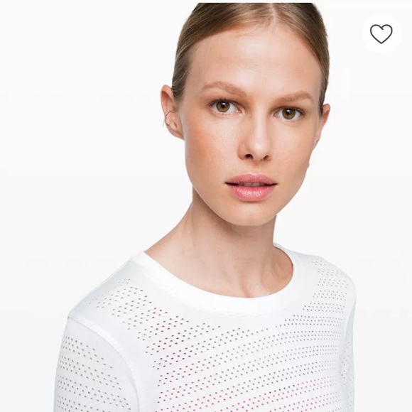LULULEMON Breeze By LS Perforated SilverScent Run Top in White — 8 - Picture 4 of 9